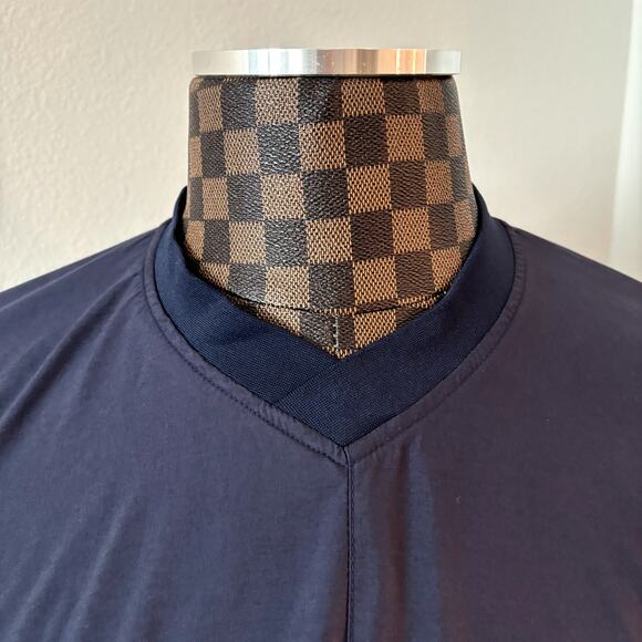 FootJoy Mens Pullover Jacket Windbreaker Navy Blue V-Neck Small Preppy Golf - Picture 4 of 10